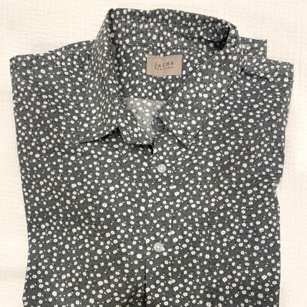 Jachs New York Short Sleeve Button Down Shirt - Size L